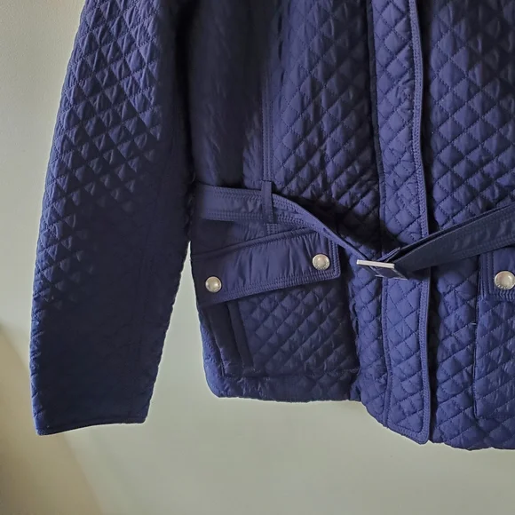 Tommy Hilfiger L Old Money English Cottagecore Equestrian Diamond Quilted Coat - Picture 8 of 11